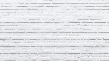 Obraz premium Clean white brick wall texture background, perfect for design and decor