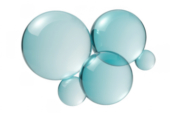 Blue Soap Bubbles on Black blue bubbles isolated on a transparent background