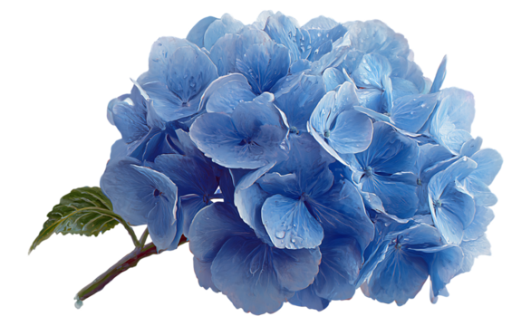 Blue hydrangea flower blossom - Powered by Adobe
