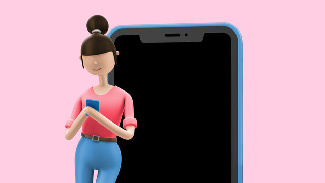 Explainer Girl Chatting Close Up