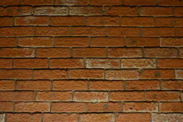 Obraz premium Old red brick wall, High Resolution wallpaper.