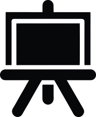 Canvas stand silhouette vector on transparent background