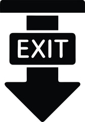 Fototapeta premium emergencyexitsignsilhouettetransparentbackground