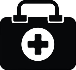Obraz premium firstaidboxsilhouettevectortransparentbackground