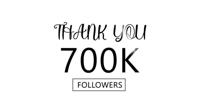 Thank you, 700k followers. confetti party effects, social media milestone motion graphics animation. Thank you, followers' congratulation. followers' modern animation banner design.