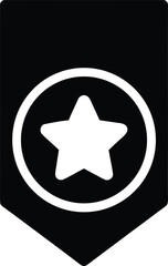 starbadgesilhouettevectortransparentbackground