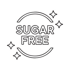 Obraz premium Sugar free logo with sparkles and a circular design