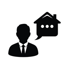 Man Discussing Home Ownership or Real Estate