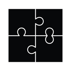 Four Piece Jigsaw Puzzle Illustration