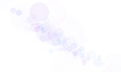 Abstract Soft Blue and Purple Bokeh Light Overlay on Transparent Background