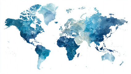 blue world map