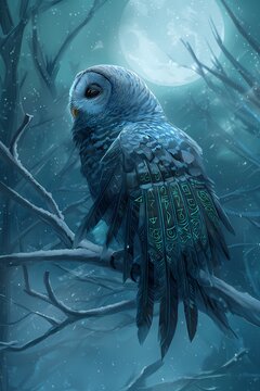 Owl Viking Nordic Mythology Dark Fantasy