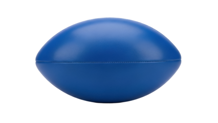 Royal blue American football isolated PNG, sports equipment for training and competitive play on transparent background