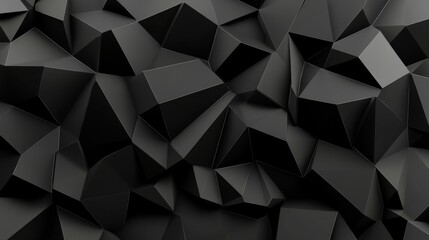 Abstract black geometric pattern made of interlocking shapes creates a sense of depth and complexity suitable for modern design and creative projects