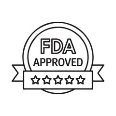 fda approved logo with five star rating