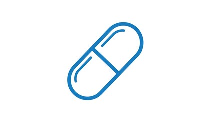 Medical capsule icon against white background ideal for health concepts