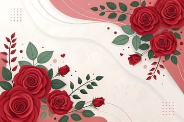 Elegant Red Rose Corner Frame with Gold Border red roses, rose frame, elegant roses, corner roses, gold rose frame, luxury roses, romantic roses, flower border, red rose arrangement, premium roses