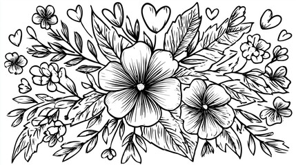 Adult colouring book page
