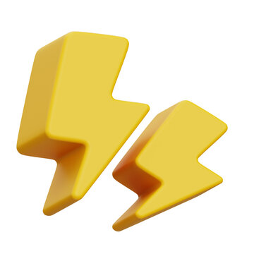 3d lightning icon