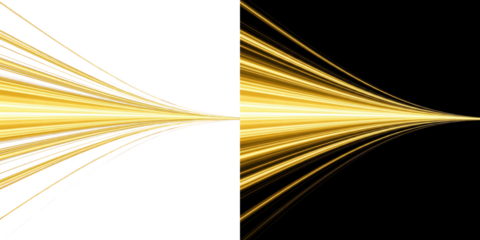 A stunning visual representation of golden light streaks radiating against a dark background