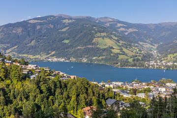 Zell am See lake and mountains beautiful landscape in Austria beautiful alpine lakes stunning...