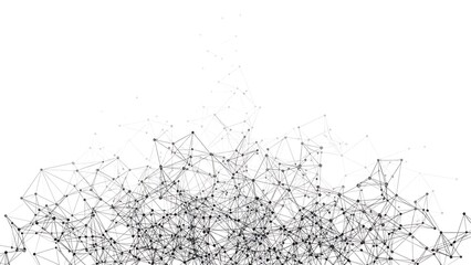 Complex network graph with nodes and edges