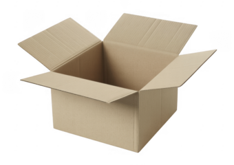 Open Cardboard Box open box empty box packaging shipping box isolated on a transparent background