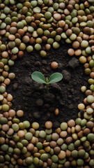 Seedling sprouting from soil