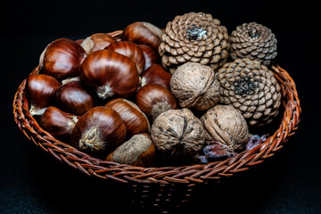 Beautiful autumn still life photos of dried fruits