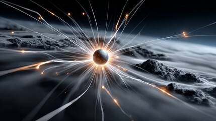 A vibrant explosion of energy illuminates the darkness, revealing the beauty of celestial phenomena