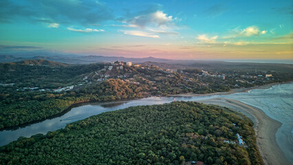 aerial view of Tamarindo and estuary
