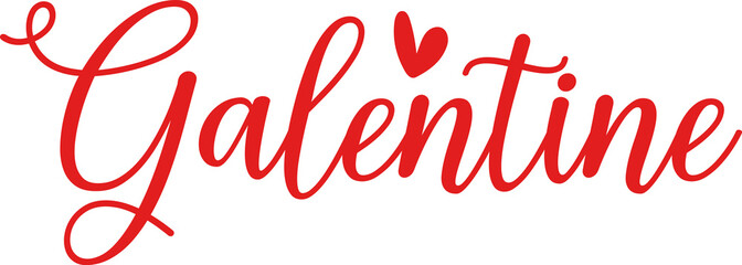 Galentine valentine typography design on plain white transparent isolated background for card, shirt, hoodie, sweatshirt, apparel, tag, mug, icon, poster or badge © AllYearRoundDesigns