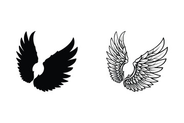 Fototapeta premium Two stylized bird wings Vector
