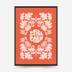 Merry Christmas and Happy New Year vertical flyer or poster template. Modern trendy Matisse minimal style. Hand drawn design for wallpaper, wall decor, print, postcard, cover, template, banner. © KozyPlace