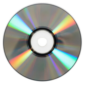 Shiny cd disc isolated on transparent background