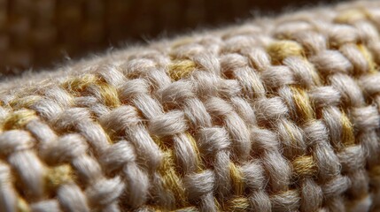 Close-up view of woven textile showing intricate pattern