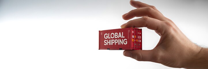 Global shipping and logistics concept with international delivery
