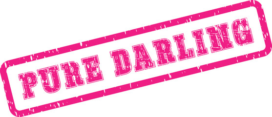 Vibrant pink Pure Darling stamp mark for heartfelt branding and affectionate commercial visuals