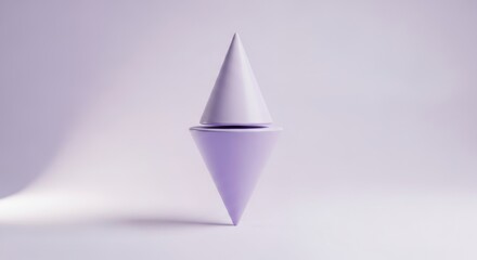Fototapeta premium Lavender cones stacked on white background 