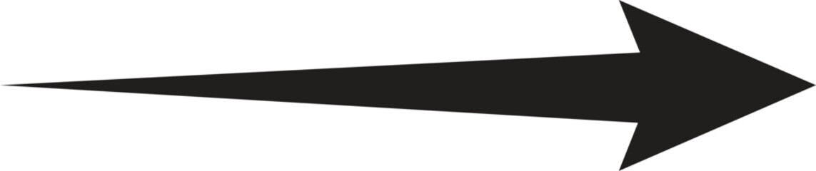 Minimalist black arrow icon