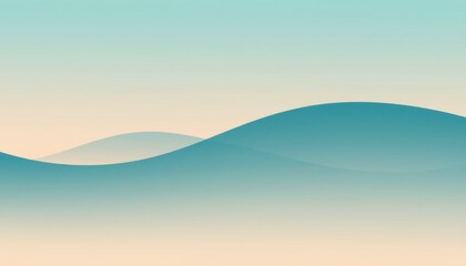 Fototapeta premium Calm waves gently rolling over soft horizon serene background digital abstract art minimalist design aesthetic environment