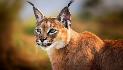 Portrait Of Beautiful Caracal African Lynx