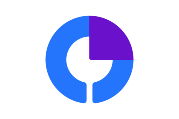 Analytics Icon - Pie chart and data analytics icon in Cobalt Blue and Grape Purple for business reporting, statistics, and growth monitoring flat dashboard design, isolated on transparent background.