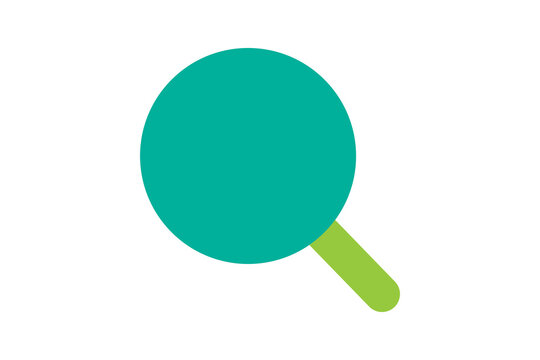 Search Icon - Stylish Teal and Lime Green magnifying glass icon for find, discovery, zoom functions modern web design and mobile application user interface layout, isolated on transparent background. - Powered by Adobe