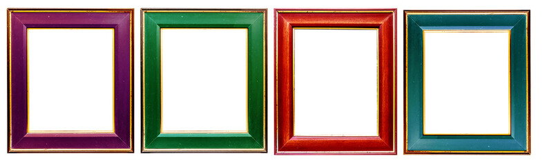 picture frame png , Set of golden frames - Isolated transparent PNG background - Premium pen tool...