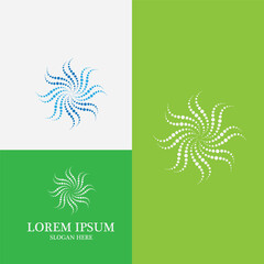 halftone circle dots vector illustration