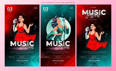 Event music social media story design template
