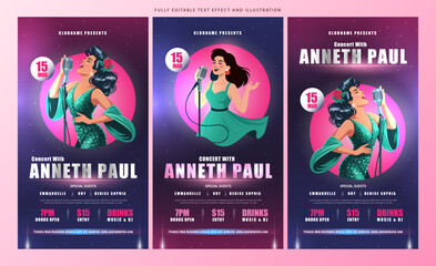 Event music social media story design template
