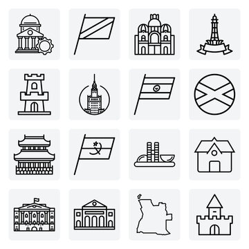 Angolan Provinces And Urban Centers &ndash; Illustrations Representing Luanda, Huambo, And Benguela For Geographic And Demographic Studies