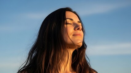 Woman gazing at the sky